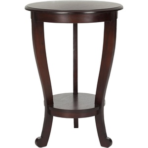 image:imageSAFAVIEH Furniture  Mary Pedestal Table  Vintage Grey  Solid Wood  Farmhouse Pedestal Design  Ideal for Living Room Entryway Home Office 181 W x 181 D x 26 H AMH5711ADark Cherry