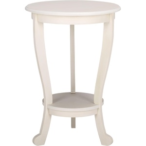 image:imageSAFAVIEH Furniture  Mary Pedestal Table  Vintage Grey  Solid Wood  Farmhouse Pedestal Design  Ideal for Living Room Entryway Home Office 181 W x 181 D x 26 H AMH5711AIvory