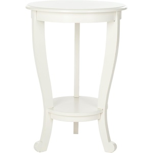image:imageSAFAVIEH Furniture  Mary Pedestal Table  Vintage Grey  Solid Wood  Farmhouse Pedestal Design  Ideal for Living Room Entryway Home Office 181 W x 181 D x 26 H AMH5711ADistressed Cream