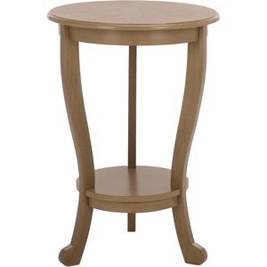 image:imageSAFAVIEH Furniture  Mary Pedestal Table  Vintage Grey  Solid Wood  Farmhouse Pedestal Design  Ideal for Living Room Entryway Home Office 181 W x 181 D x 26 H AMH5711ADesert Brown