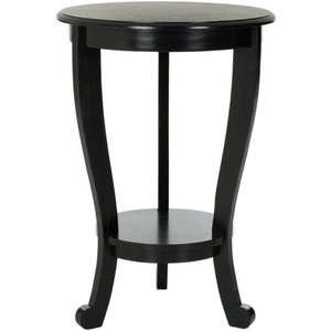 image:imageSAFAVIEH Furniture  Mary Pedestal Table  Vintage Grey  Solid Wood  Farmhouse Pedestal Design  Ideal for Living Room Entryway Home Office 181 W x 181 D x 26 H AMH5711ADistressed Black