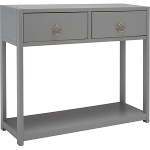 image:imageSAFAVIEH Home Collection Sadie Contemporary Turquoise Green 2Drawer Console Table Fully AssembledGrey