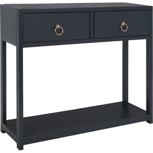 image:imageSAFAVIEH Home Collection Sadie Contemporary Turquoise Green 2Drawer Console Table Fully AssembledNavy