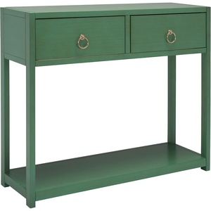 image:imageSAFAVIEH Home Collection Sadie Contemporary Turquoise Green 2Drawer Console Table Fully AssembledTurquoise