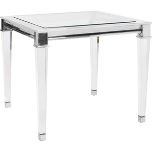 image:imageSafavieh Couture Home Charleston Glam Silver Acrylic Glass Top End TableSilver
