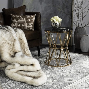 image:imageSafavieh Couture Home Delsy Glam Gold Stainless Steel and Glass Top End Table