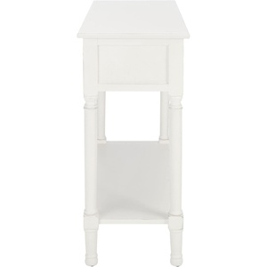 image:imageSafavieh Home Collection Allura Black 2Drawer Bottom Shelf Console TableDistressed  White