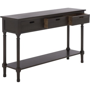 image:imageSafavieh Home Collection Landers Brown 3Drawer Console Table CNS5711CDark Chocolate