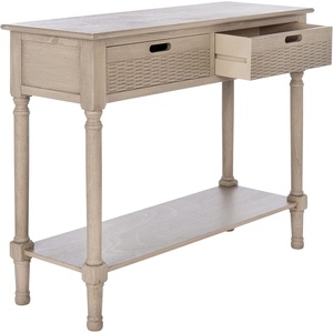 image:imageSafavieh Home Collection Landers Greige2Drawer Console Table CNS5710D GreigeGreige