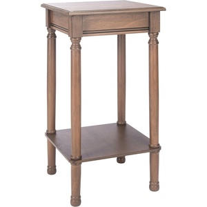 image:imageSafavieh Home Collection Tinsley Brown Square Bottom Shelf Round Accent Table ACC5716C 14 W x 14 L x 283 HBrown