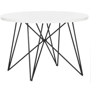 image:imageSafavieh Home Collection Vida Retro MidCentury Light Oak and Black Wood End TableWhite