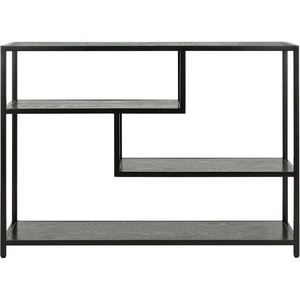 image:imageSafavieh Home Reese MidCentury Modern Walnut and Gold Console TableBlack  Black