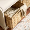 image:imageSAFAVIEH Furniture  Freddy 2Basket Storage Bench  Brown  Solid Wood  Coastal Basket Storage Design  Ideal for Entryway Living Room Hallway 18 Seat Height  Fully Assembled AMH5736ASand