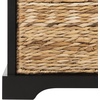 image:imageSAFAVIEH Furniture  Freddy 2Basket Storage Bench  Brown  Solid Wood  Coastal Basket Storage Design  Ideal for Entryway Living Room Hallway 18 Seat Height  Fully Assembled AMH5736ABlack