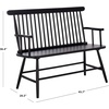 image:imageSAFAVIEH Home Collection  Eton Khaki Solid Wood Bench Farmhouse Spindle Back Indoor Seating for Entryway or Dining BCH3300CBlack