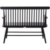 image:imageSAFAVIEH Home Collection  Eton Khaki Solid Wood Bench Farmhouse Spindle Back Indoor Seating for Entryway or Dining BCH3300CBlack