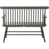 image:imageSAFAVIEH Home Collection  Eton Khaki Solid Wood Bench Farmhouse Spindle Back Indoor Seating for Entryway or Dining BCH3300CDark Green