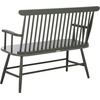 image:imageSAFAVIEH Home Collection  Eton Khaki Solid Wood Bench Farmhouse Spindle Back Indoor Seating for Entryway or Dining BCH3300CDark Green