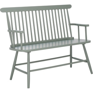 image:imageSAFAVIEH Home Collection  Eton Khaki Solid Wood Bench Farmhouse Spindle Back Indoor Seating for Entryway or Dining BCH3300CSage
