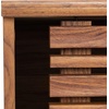 image:imageSAFAVIEH Aurelio TV Stand for up to 55 Flatscreen  Walnut Brown 1 Sliding Door with Interior Storage and Open Shelves Entertainment Media Console MED9600AWalnut