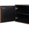 image:imageSAFAVIEH Couture Collection  Alberti Natural Brown Wood Sideboard Modern Storage Cabinet with Sculptural Cylinder Base Fully Assembled SFV4254BWalnut