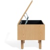 image:imageSAFAVIEH Couture Collection  Sherianya Natural Brown Wood Storage Bench Modern Rectangular Design with Block Legs SFV4256ANatural