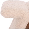 image:imageSAFAVIEH Couture Collection  Tessabella Ivory Teddy Fabric Ottoman Modern Sculptural Accent Seat Fully Assembled SFV5799BIvory
