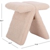 image:imageSAFAVIEH Couture Collection  Tessabella Ivory Teddy Fabric Ottoman Modern Sculptural Accent Seat Fully Assembled SFV5799BIvory