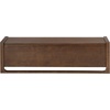 image:imageSAFAVIEH Couture Collection  Tyrell Natural Brown Wood Storage Bench Modern OpenBase Design Fully Assembled SFV4257AWalnut