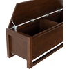 image:imageSAFAVIEH Couture Collection  Tyrell Natural Brown Wood Storage Bench Modern OpenBase Design Fully Assembled SFV4257AWalnut