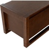 image:imageSAFAVIEH Couture Collection  Tyrell Natural Brown Wood Storage Bench Modern OpenBase Design Fully Assembled SFV4257AWalnut