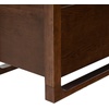 image:imageSAFAVIEH Couture Collection  Tyrell Natural Brown Wood Storage Bench Modern OpenBase Design Fully Assembled SFV4257AWalnut