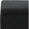 image:imageSAFAVIEH Couture Collection  Vianna Boucle Storage Bench Black Upholstered Bench with Natural Wood Legs Modern Entryway Bedroom Accent Seating SFV5049CBlackNatural