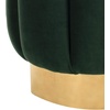 image:imageSAFAVIEH Couture Collection Maxine Ivory BoucleGold Channel Tufted Ottoman Fully AssembledEmerald  Gold