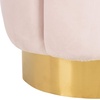 image:imageSAFAVIEH Couture Collection Maxine Ivory BoucleGold Channel Tufted Ottoman Fully AssembledPink  Gold
