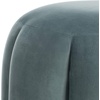 image:imageSAFAVIEH Couture Collection Maxine Ivory BoucleGold Channel Tufted Ottoman Fully AssembledSeafoam  Gold