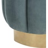 image:imageSAFAVIEH Couture Collection Maxine Ivory BoucleGold Channel Tufted Ottoman Fully AssembledSeafoam  Gold