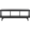 image:imageSAFAVIEH Cricket TV Stand for up to 55 Flatscreen  Natural Acacia Open Shelf Design Entertainment Media Console MED5002ABlack