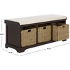 image:imageSAFAVIEH Furniture  Lonan Storage Bench  Grey  Solid Wood  Farmhouse LiftTop Design  Ideal for Entryway Living Room Hallway 18 Seat Height AMH5733ADark Chocolate