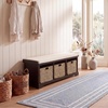 image:imageSAFAVIEH Furniture  Lonan Storage Bench  Grey  Solid Wood  Farmhouse LiftTop Design  Ideal for Entryway Living Room Hallway 18 Seat Height AMH5733ADark Chocolate