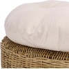 image:imageSAFAVIEH Home Collection  Bori Natural amp White Round Woven Ottoman with Cushion Fully Assembled OTT6503ANaturalWhite