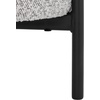 image:imageSAFAVIEH Home Collection  Crius Light Grey Boucle Ottoman with Black Metal Frame Foot Rest OTT7507BLight GreyBlack