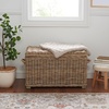 image:imageSAFAVIEH Home Collection  Salim Grey Rattan Storage Trunk with Handles Woven Wicker Storage Chest for Living Room Bedroom or Den Fully Assembled SEA7019A
