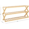 image:imageSAFAVIEH Home Collection Home Collection Acheta Natural Bamboo 3Tier Shoe Storage Shelf