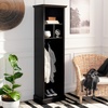 image:imageSAFAVIEH Home Collection Layli Farmhouse Antique White 4Shelf 2Hook Top Storage Hall Tree Fully AssembledBlack