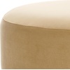 image:imageSAFAVIEH Home Collection Naref Chocolate Brown Velvet Round Cocktail OttomanTan