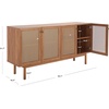 image:imageSAFAVIEH Piran TV Stand for up to 70 Flatscreen  Oak Brown amp Gold 4 Doors with Interior Storage Entertainment Media Console MED9611DOak  Gold