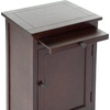 image:imageSafavieh American Homes Collection Raven Vintage Grey Tall Storage UnitDark Cherry
