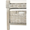 image:imageSafavieh FOX6537A Home Collection Kobutsu Rattan Storage Bench WhiteGrey Wash