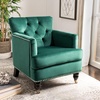 image:imageSafavieh Home Colin Blush Pink Velvet and White Washed Tufted Club ChairEmerald  Espresso
